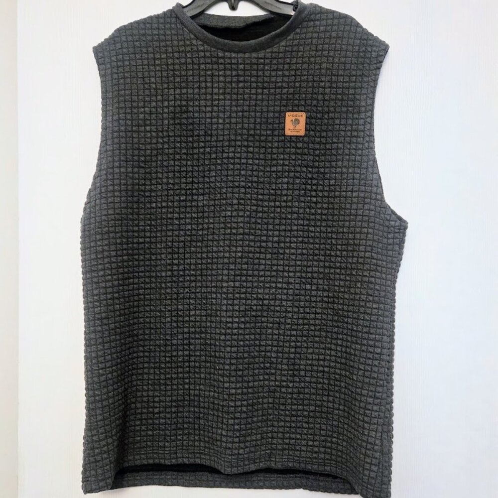 Men's Coofandy Vogue hipster gray waffle tank XXL - Picture 1 of 4